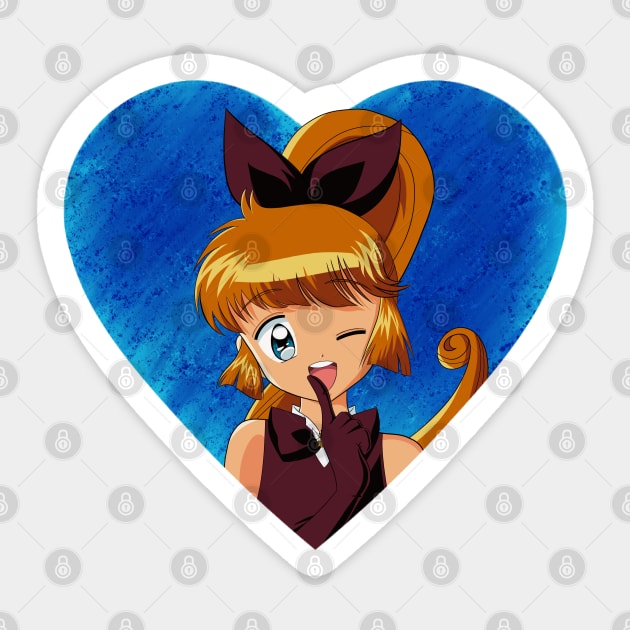 Saint Tail in the Heart Illustration (lisa e seya un solo cuore per lo stesso segreto) Sticker by Yasimuf